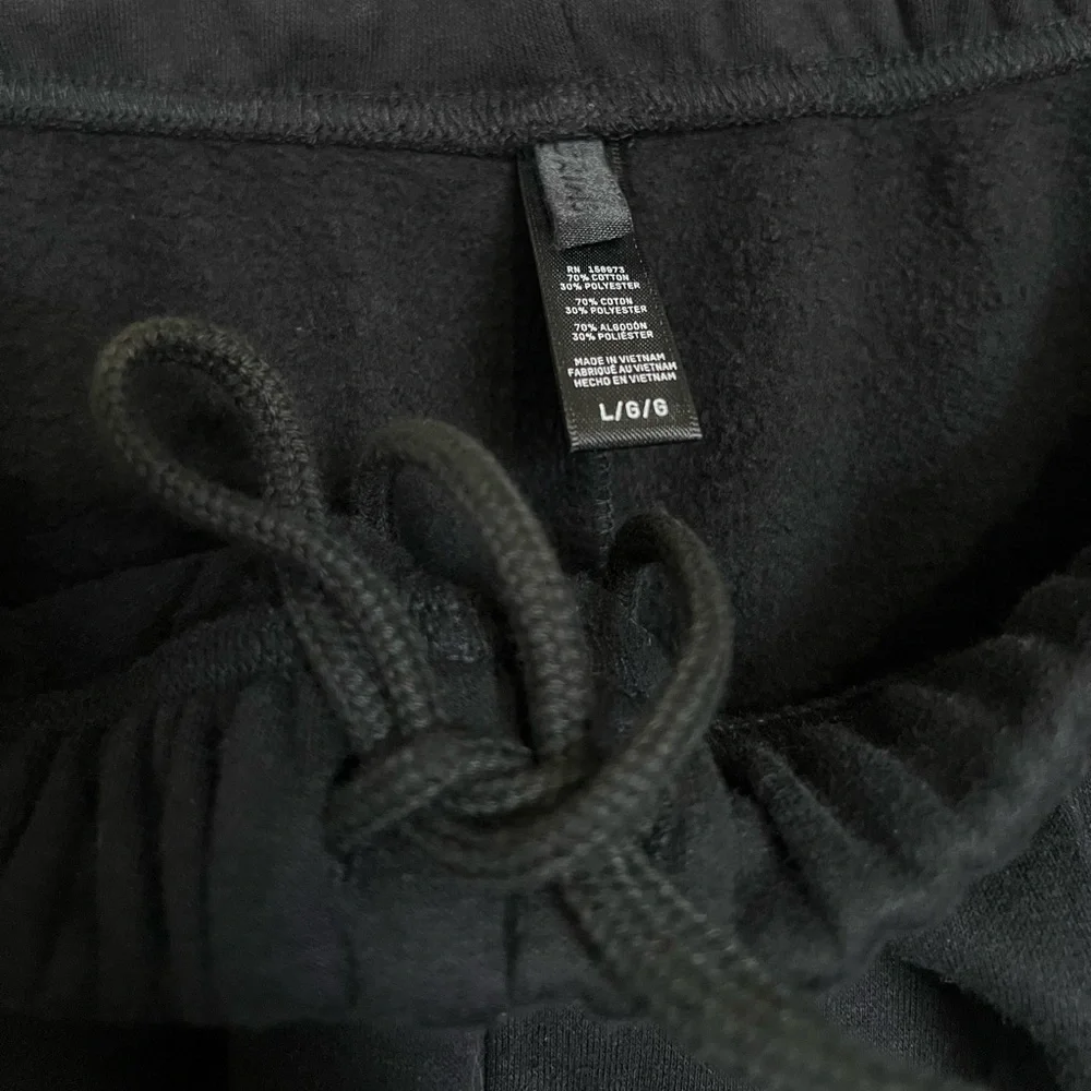 Skims Cotton Fleece Blend Classic Straight Leg Pants in Onyx NWOT